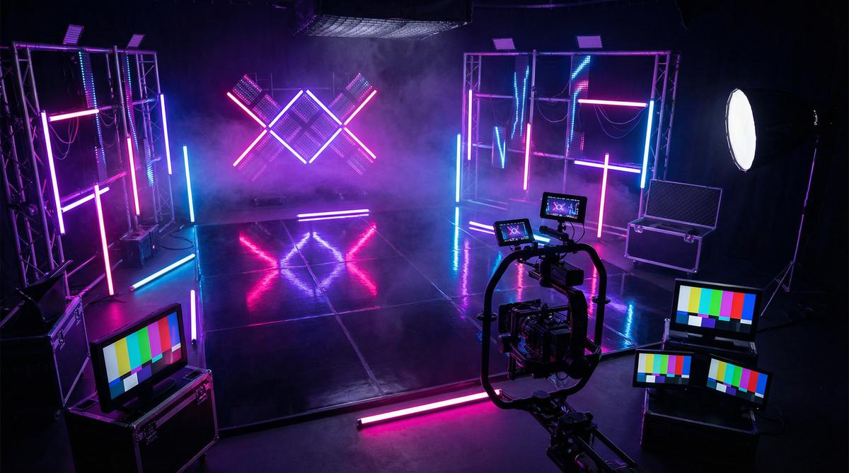 国产主播传媒MV制作传媒教程霓虹灯光效果